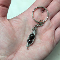 Birthstone Gem Fidget Pea Pod Necklaces & Keychains