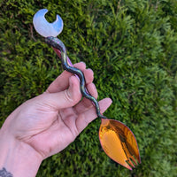 Opalite Snake Orange Galaxy Spork