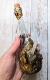 Tigers Eye and Quartz Moon Textured Potion Bottle