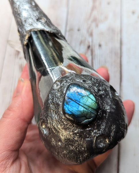 Labradorite & Clear Quartz Potion Bottle