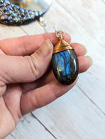 Dragon Labradorite Moon Mirror