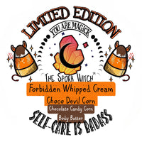 Chocolate Candy Corn Forbidden Whipped Cream "Choco Devil's Corn"