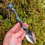 Silver Spork With Labradorite & Snake