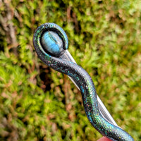 Silver Spork With Labradorite & Snake