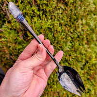 Black Spork with Raw Quartz