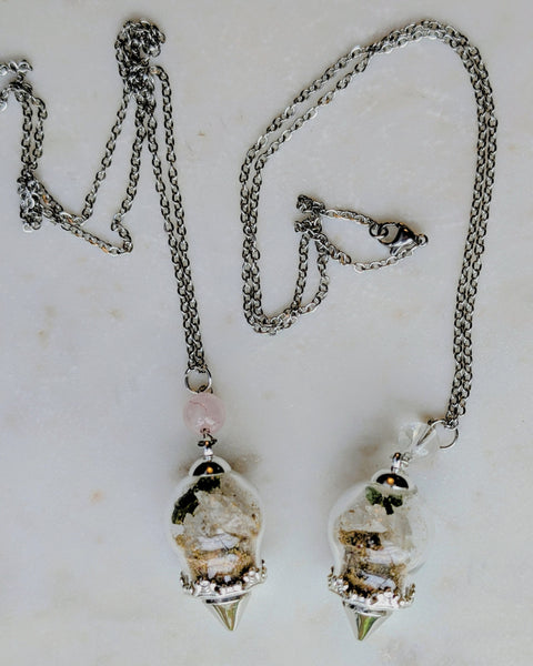 Round Dome Pendulum Necklace