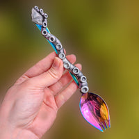 Rainbow Galaxy Rose Quartz Octopus Spork