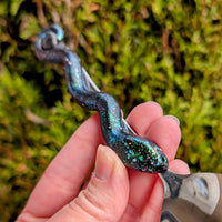 Silver Spork With Labradorite & Snake