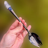 Black Spork with Raw Quartz