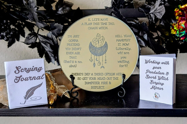 Round Scrying Mirror Bundle