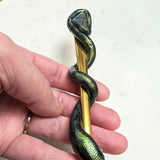 Gold Labradorite Snake Spork