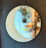 8" Serene Crescent Moon Mirror