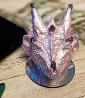 Rose Quartz and Amethyst Dragon