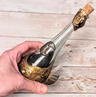 Tigers Eye and Quartz Moon Textured Potion Bottle