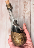Tigers Eye and Quartz Moon Textured Potion Bottle
