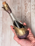 Amethyst and Fire Quartz Ombre Moon Textured Potion Bottle