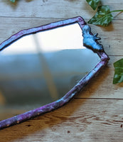 Larger Handcut Coffin Mirror with Bat