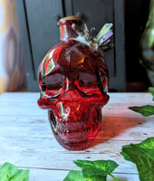Aura Quartz Skull Potion Bottle