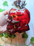 Aura Quartz Skull Potion Bottle