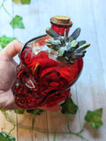 Aura Quartz Skull Potion Bottle