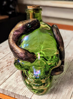 Green Skull Potion Bottle with Snake