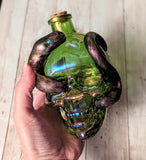 Green Skull Potion Bottle with Snake
