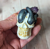 Amethyst Snake Skull